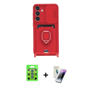 MARSİLYAN™- Galaxy S25 Plus Kılıf Vadi Form Prime - Şeffaf Pasifik Cam Ekran Koruyucu + Raze Metal Kamera Lens - MI