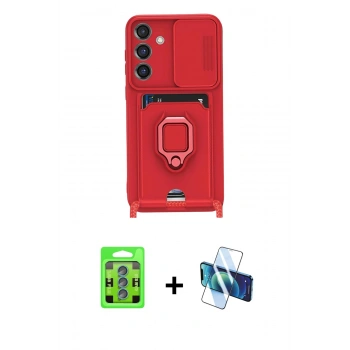 MARSİLYAN™- Galaxy S25 Plus Kılıf Vadi Form Prime - Siyah 3D Antistatik Cam Ekran Koruyucu + Raze Metal Kamera Lens - MI