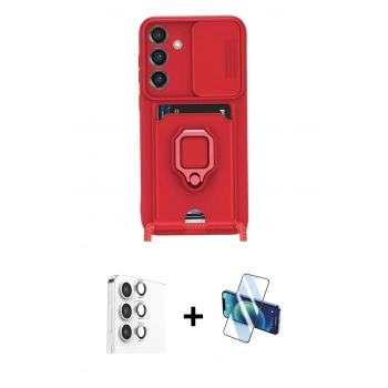 MARSİLYAN™- Galaxy S25 Plus Kılıf Vadi Form Prime - Siyah 3D Antistatik Seramik Nano Ekran Koruyucu + Raze Metal Kamera Lens - GS