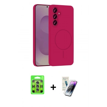 MARSİLYAN™- Galaxy S25 Plus Kılıf Yankı Form Serisi - Şeffaf Pasifik Cam Ekran Koruyucu + Raze Metal Kamera Lens - LI