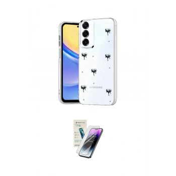 MARSİLYAN™- Galaxy S25 Plus Kılıf Yörünge Form - Şeffaf Pasifik Cam Ekran Koruyucu