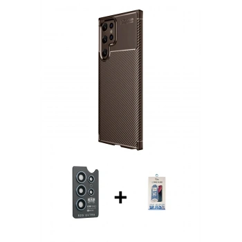 MARSİLYAN™- Galaxy S25 Ultra Kılıf Eksen Form Prime - Siyah Joko Magic 5D Cam + Bilvis Titan Kamera Lens - LT