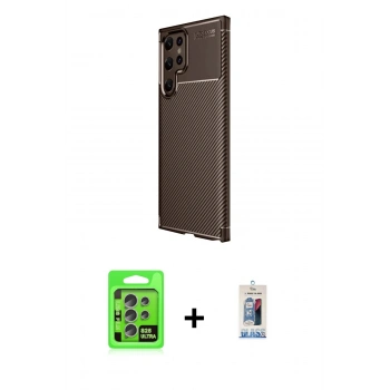 MARSİLYAN™- Galaxy S25 Ultra Kılıf Eksen Form Prime - Siyah Joko Magic 5D Cam + Raze Metal Kamera Lens - NLGY
