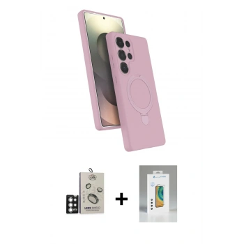 MARSİLYAN™- Galaxy S25 Ultra Kılıf İz Işık Koleksiyonu - Şeffaf Polymer Nano Ekran Koruyucu + Bilvis Titan Kamera Lens - GS