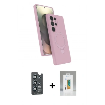 MARSİLYAN™- Galaxy S25 Ultra Kılıf İz Işık Koleksiyonu - Şeffaf Polymer Nano Ekran Koruyucu + Bilvis Titan Kamera Lens - LT