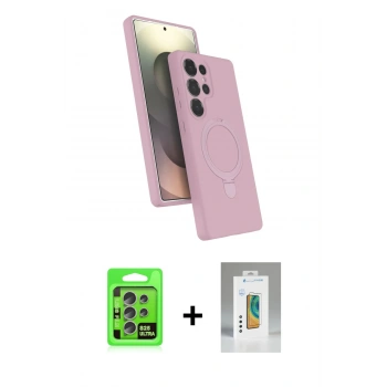 MARSİLYAN™- Galaxy S25 Ultra Kılıf İz Işık Koleksiyonu - Şeffaf Polymer Nano Ekran Koruyucu + Raze Metal Kamera Lens - NLGY