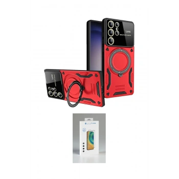 MARSİLYAN™- Galaxy S25 Ultra Kılıf Kıvılcım Modern Serisi - Şeffaf Polymer Nano Ekran Koruyucu