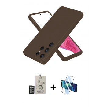 MARSİLYAN™- Galaxy S25 Ultra Kılıf Kozmos Yansıma Özel Seri - Siyah 3D Antistatik Seramik Nano Ekran Koruyucu + Bilvis Titan Kamera Lens - GS
