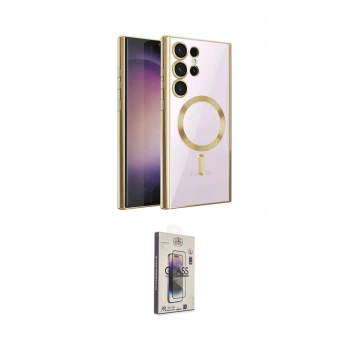 MARSİLYAN™- Galaxy S25 Ultra Kılıf Nova Işık Özel Seri - Siyah Bilvis 3D Cam Ekran Koruyucu