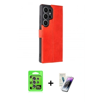MARSİLYAN™- Galaxy S25 Ultra Kılıf Siluet Işık Serisi - Şeffaf Pasifik Cam Ekran Koruyucu + Raze Metal Kamera Lens - NLGY