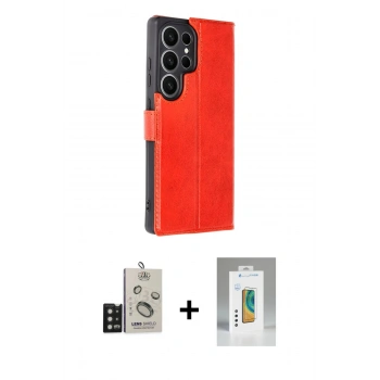MARSİLYAN™- Galaxy S25 Ultra Kılıf Siluet Işık Serisi - Şeffaf Polymer Nano Ekran Koruyucu + Bilvis Titan Kamera Lens - SH