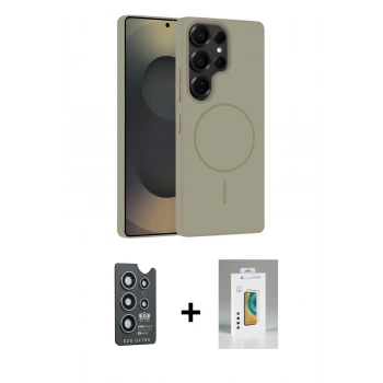 MARSİLYAN™- Galaxy S25 Ultra Kılıf Yankı Form Serisi - Şeffaf Polymer Nano Ekran Koruyucu + Bilvis Titan Kamera Lens - LT
