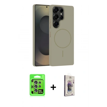 MARSİLYAN™- Galaxy S25 Ultra Kılıf Yankı Form Serisi - Siyah Bilvis 3D Cam Ekran Koruyucu + Raze Metal Kamera Lens - NLGY
