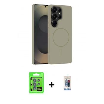 MARSİLYAN™- Galaxy S25 Ultra Kılıf Yankı Form Serisi - Siyah Joko Magic 5D Cam + Raze Metal Kamera Lens - MI