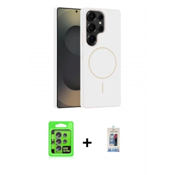 MARSİLYAN™- Galaxy S25 Ultra Kılıf Yankı Form Serisi - Siyah Joko Magic 5D Cam + Raze Metal Kamera Lens - NLGY