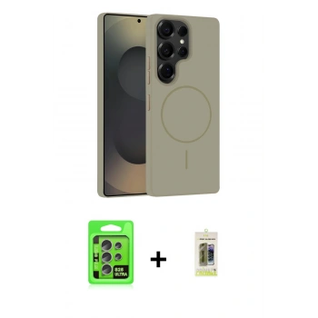 MARSİLYAN™- Galaxy S25 Ultra Kılıf Yankı Form Serisi - Siyah Joko Magic 5D Hayalet Cam + Raze Metal Kamera Lens - NLGY