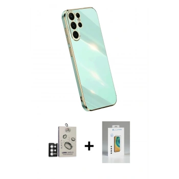 MARSİLYAN™- Galaxy S25 Ultra Kılıf Yankı Serisi - Şeffaf Polymer Nano Ekran Koruyucu + Bilvis Titan Kamera Lens - GS