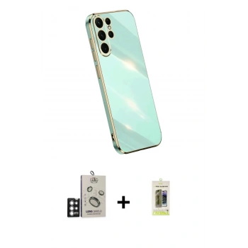 MARSİLYAN™- Galaxy S25 Ultra Kılıf Yankı Serisi - Siyah Joko Magic 5D Hayalet Cam + Bilvis Titan Kamera Lens - GS