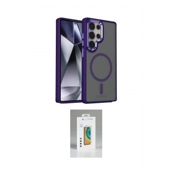 MARSİLYAN™- Galaxy S25 Ultra Kılıf Yörünge Klasik - Şeffaf Polymer Nano Ekran Koruyucu