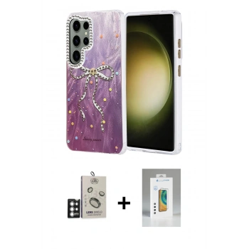 MARSİLYAN™- Galaxy S25 Ultra Kılıf Zirve Modern Prime - Şeffaf Polymer Nano Ekran Koruyucu + Bilvis Titan Kamera Lens - GS