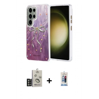 MARSİLYAN™- Galaxy S25 Ultra Kılıf Zirve Modern Prime - Siyah Joko Magic 5D Cam + Bilvis Titan Kamera Lens - TNGI