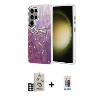 MARSİLYAN™- Galaxy S25 Ultra Kılıf Zirve Modern Prime - Siyah Joko Magic 5D Cam + Bilvis Titan Kamera Lens - GS