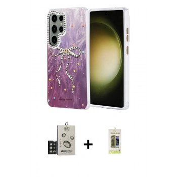 MARSİLYAN™- Galaxy S25 Ultra Kılıf Zirve Modern Prime - Siyah Joko Magic 5D Hayalet Cam + Bilvis Titan Kamera Lens - TNGI