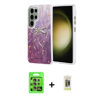 MARSİLYAN™- Galaxy S25 Ultra Kılıf Zirve Modern Prime - Siyah Joko Magic 5D Hayalet Cam + Raze Metal Kamera Lens - NLGY