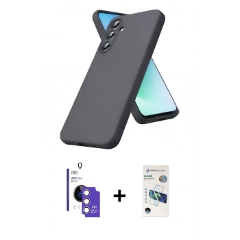 MARSİLYAN™- Galaxy S26 Kılıf Kozmos Yansıma Özel Seri - Siyah 3D Antistatik Seramik Nano Ekran Koruyucu + Bilvis Titan Kamera Lens - GS