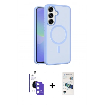 MARSİLYAN™- Galaxy S26 Kılıf Siluet Minimal Prime - Siyah 3D Antistatik Seramik Nano Ekran Koruyucu + Bilvis Titan Kamera Lens - MI