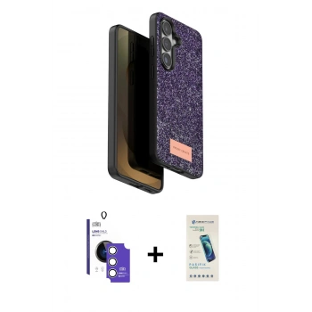 MARSİLYAN™- Galaxy S26 Kılıf Vadi Klasik Serisi - Şeffaf Pasifik Cam Ekran Koruyucu + Bilvis Titan Kamera Lens - GS