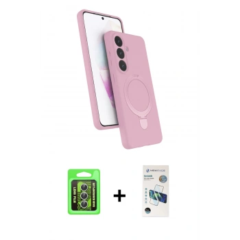MARSİLYAN™- Galaxy S26 Plus Kılıf İz Işık Koleksiyonu - Siyah 3D Antistatik Seramik Nano Ekran Koruyucu + Raze Metal Kamera Lens - GS