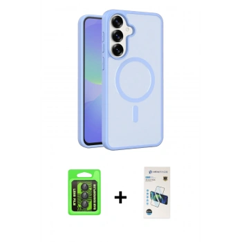 MARSİLYAN™- Galaxy S26 Plus Kılıf Siluet Minimal Prime - Siyah 3D Antistatik Cam Ekran Koruyucu + Raze Metal Kamera Lens - SH