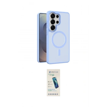MARSİLYAN™- Galaxy S26 Ultra Kılıf Siluet Minimal Prime - Şeffaf Pasifik Cam Ekran Koruyucu