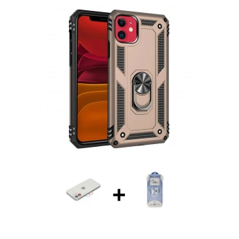MARSİLYAN™- iPhone 11 Kılıf Ahenk Klasik Koleksiyonu - Siyah Joko Magic 5D Cam + Renkli Kamera Lens Koruma Cam - PE
