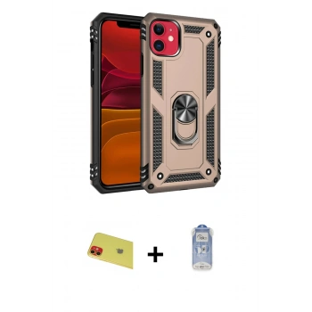 MARSİLYAN™- iPhone 11 Kılıf Ahenk Klasik Koleksiyonu - Siyah Joko Magic 5D Cam + Rainbow Kamera Lens Koruma Cam - KI