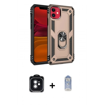 MARSİLYAN™- iPhone 11 Kılıf Ahenk Klasik Koleksiyonu - Siyah Joko Magic 5D Cam + PVD Metal Kamera Lens - SH