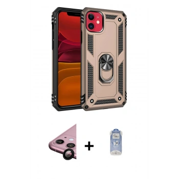 MARSİLYAN™- iPhone 11 Kılıf Ahenk Klasik Koleksiyonu - Siyah Joko Magic 5D Cam + Raze Metal Kamera Lens - SH