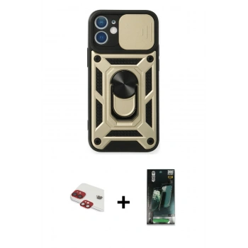 MARSİLYAN™- iPhone 11 Kılıf Ahenk Klasik - Şeffaf 360 Full Body Arka Koruyucu + Pers Alüminyum Kamera Lens - KI