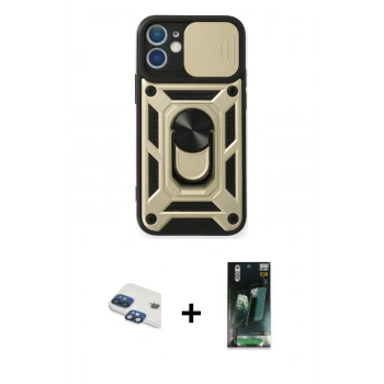MARSİLYAN™- iPhone 11 Kılıf Ahenk Klasik - Şeffaf 360 Full Body Arka Koruyucu + Pers Alüminyum Kamera Lens - LT