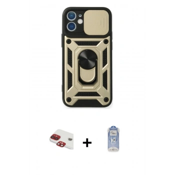 MARSİLYAN™- iPhone 11 Kılıf Ahenk Klasik - Siyah Joko Magic 5D Cam + Pers Alüminyum Kamera Lens - KI