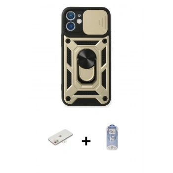 MARSİLYAN™- iPhone 11 Kılıf Ahenk Klasik - Siyah Joko Magic 5D Cam + Renkli Kamera Lens Koruma Cam - YL