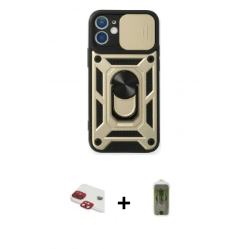 MARSİLYAN™- iPhone 11 Kılıf Ahenk Klasik - Siyah Joko Magic 5D Hayalet Cam + Pers Alüminyum Kamera Lens - KI