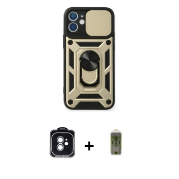 MARSİLYAN™- iPhone 11 Kılıf Ahenk Klasik - Siyah Joko Magic 5D Hayalet Cam + PVD Metal Kamera Lens - MI