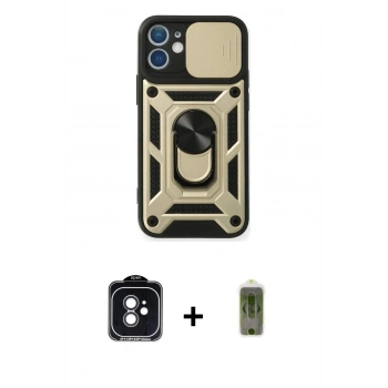 MARSİLYAN™- iPhone 11 Kılıf Ahenk Klasik - Siyah Joko Magic 5D Hayalet Cam + PVD Metal Kamera Lens - SH