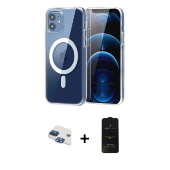 MARSİLYAN™- iPhone 11 Kılıf Ahenk Minimal Serisi - Siyah 6D Antistatik Mat Seramik Hayalet Nano Ekran Koruyucu + Pers Alüminyum Kamera Lens - LT
