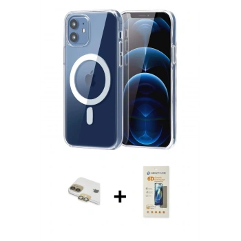 MARSİLYAN™- iPhone 11 Kılıf Ahenk Minimal Serisi - Siyah 6D Mat Seramik Hayalet Nano Ekran Koruyucu + Pers Alüminyum Kamera Lens - GD