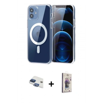 MARSİLYAN™- iPhone 11 Kılıf Ahenk Minimal Serisi - Siyah Bilvis 3D Cam Ekran Koruyucu + Pers Alüminyum Kamera Lens - LT