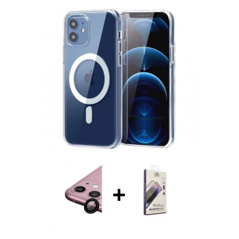 MARSİLYAN™- iPhone 11 Kılıf Ahenk Minimal Serisi - Siyah Bilvis 3D Mat Cam Ekran Koruyucu + Raze Metal Kamera Lens - SH
