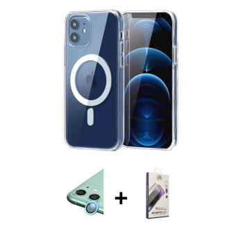 MARSİLYAN™- iPhone 11 Kılıf Ahenk Minimal Serisi - Siyah Bilvis 3D Mat Cam Ekran Koruyucu + Raze Metal Kamera Lens - MI